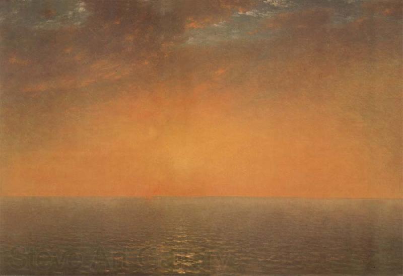 John Frederick Kensett Sonnenuntergang am Meer Spain oil painting art